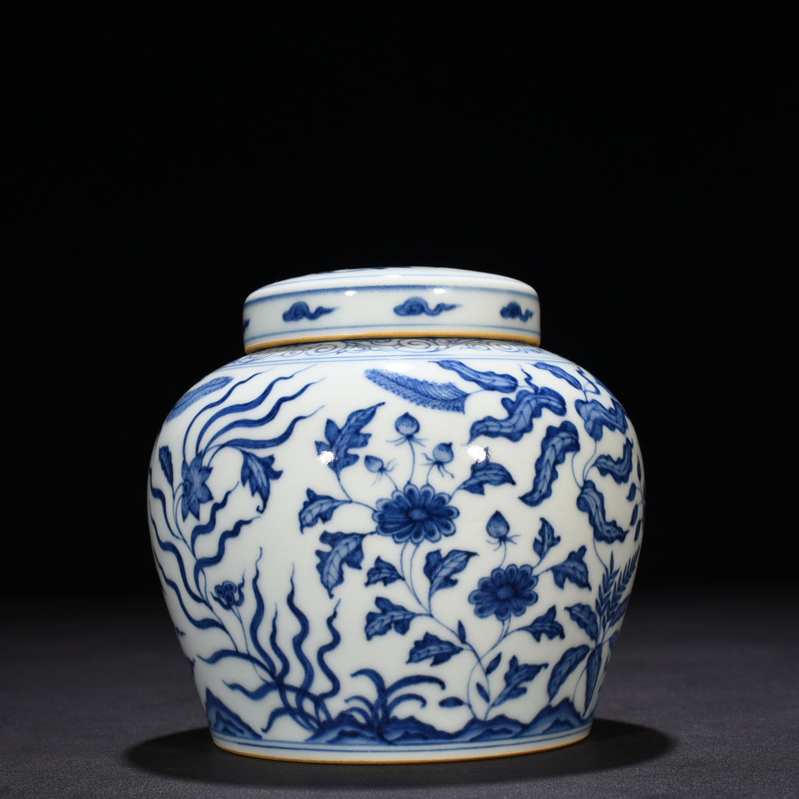 Ming Dynasty Chenghua blue and white nine-autumn Tianzi jar