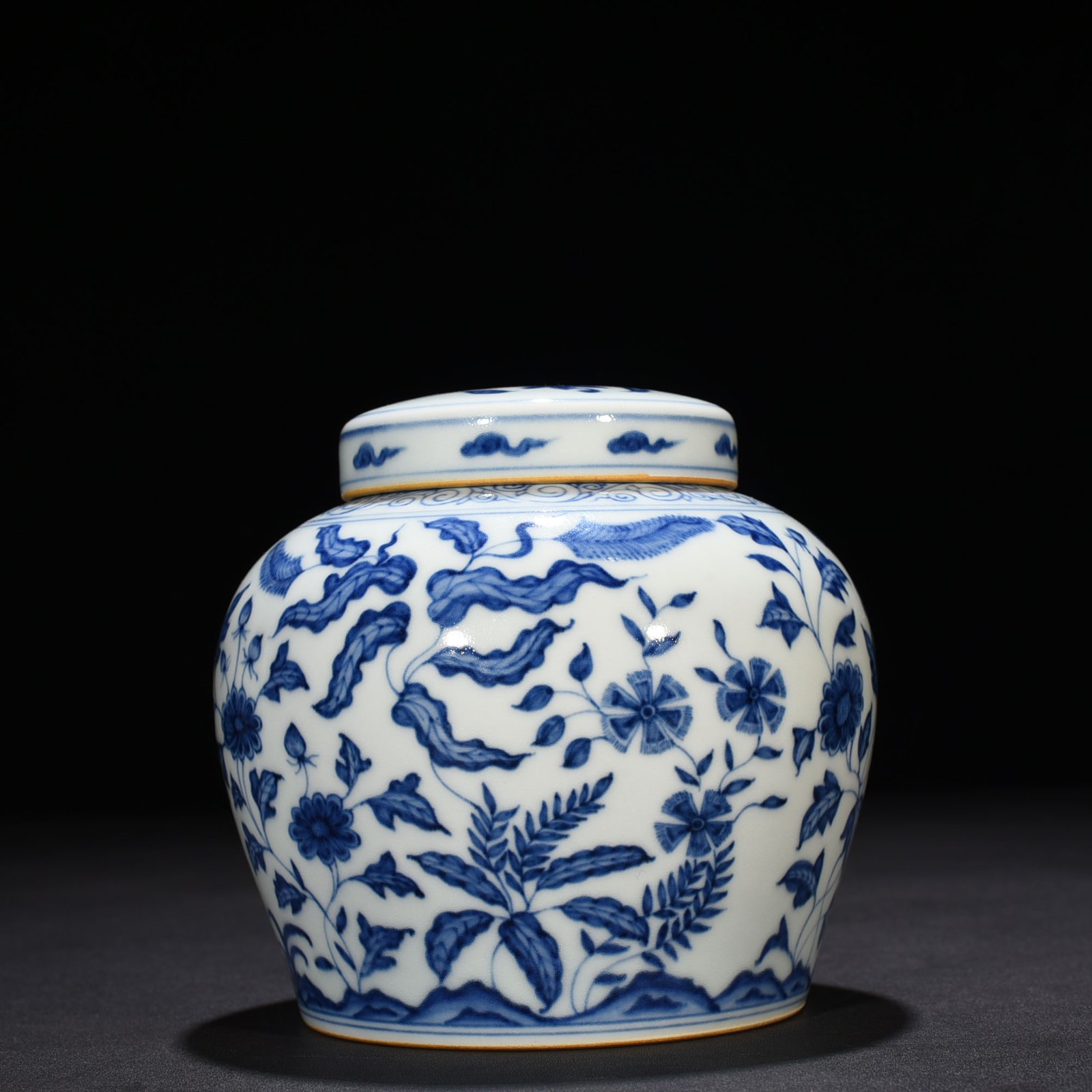 Ming Dynasty Chenghua blue and white nine-autumn Tianzi jar