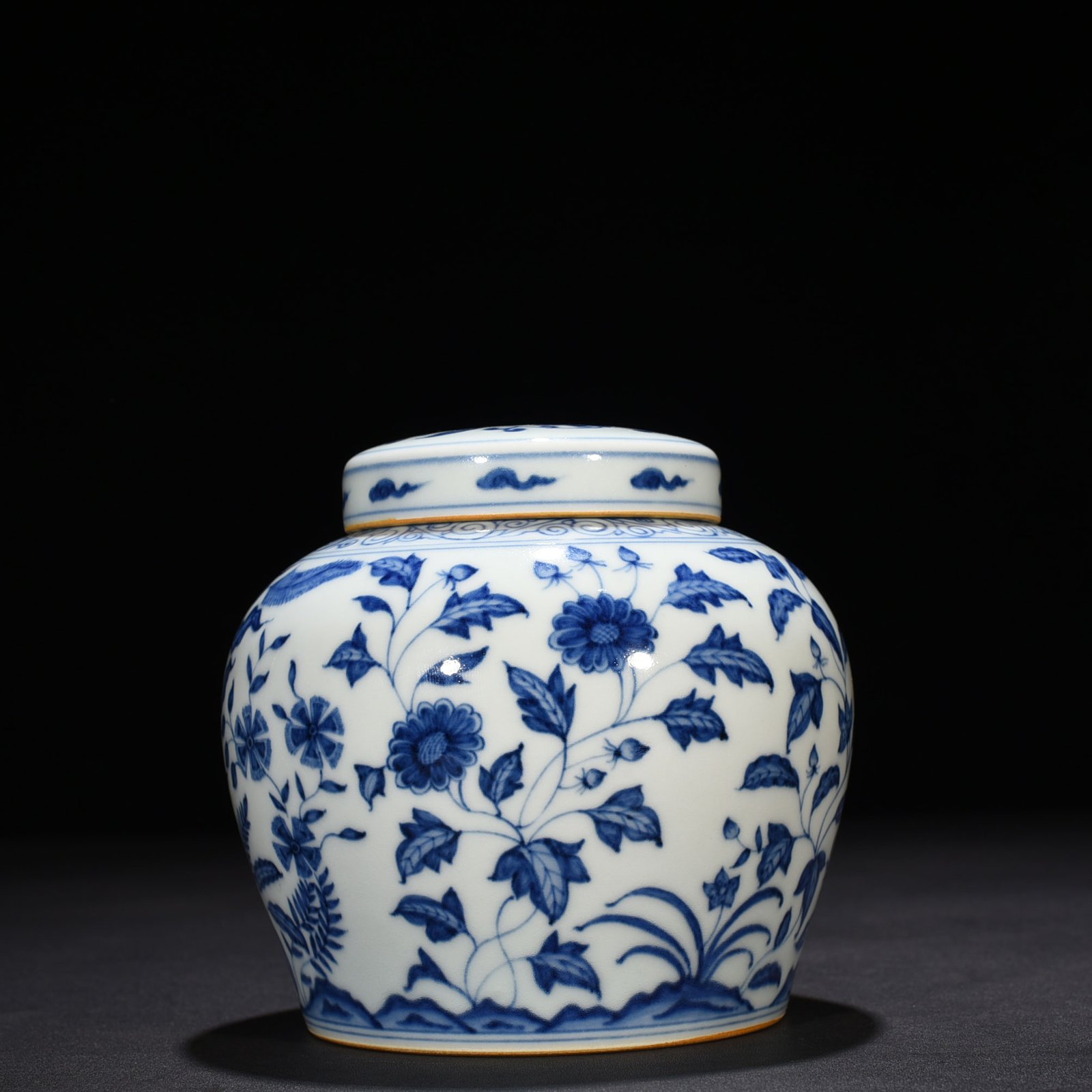 Ming Dynasty Chenghua blue and white nine-autumn Tianzi jar