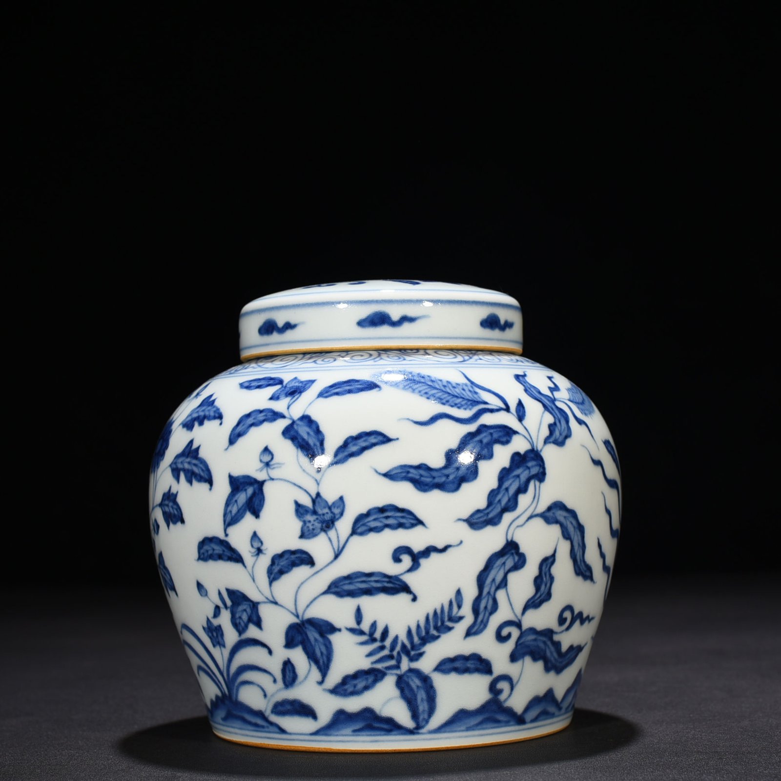 Ming Dynasty Chenghua blue and white nine-autumn Tianzi jar