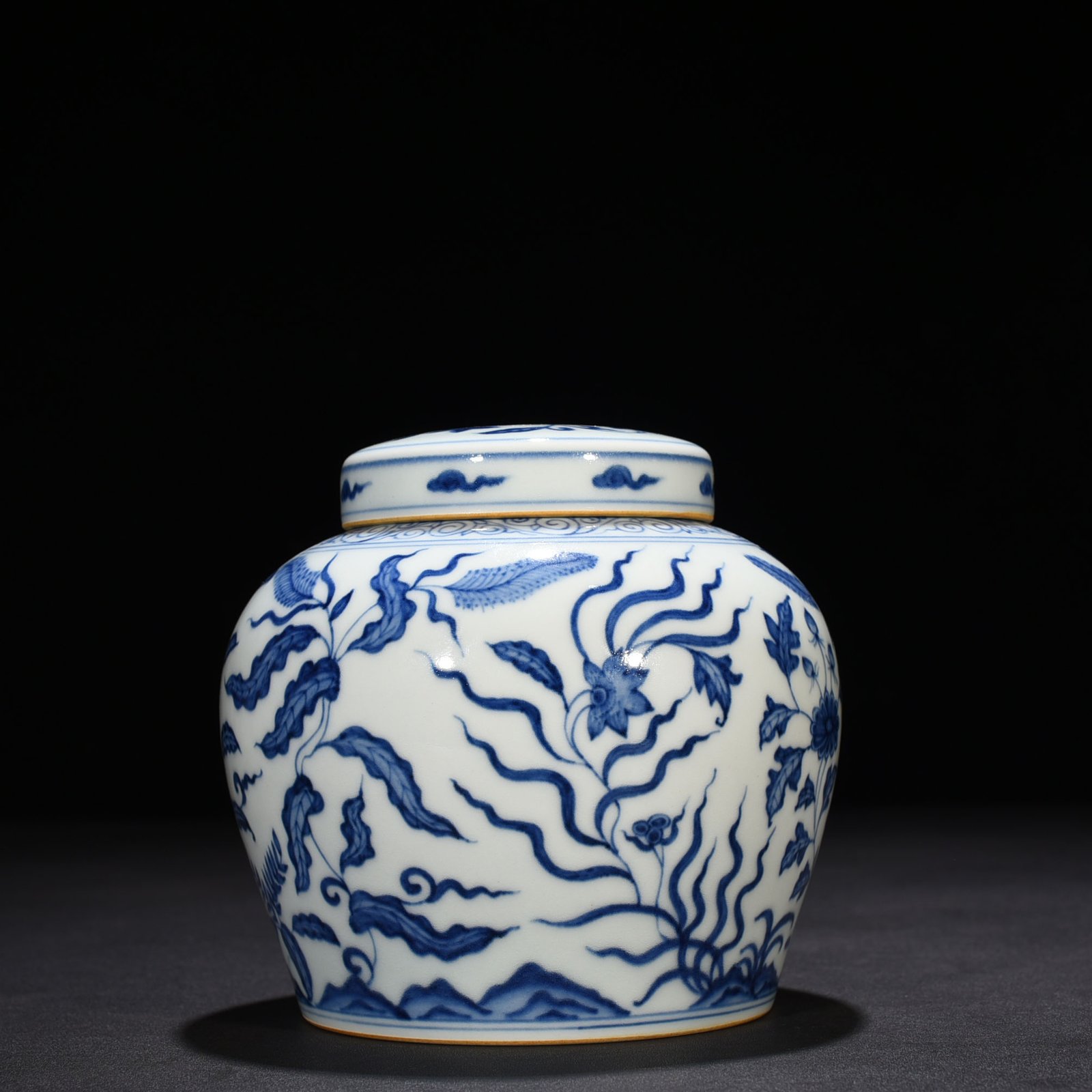 Ming Dynasty Chenghua blue and white nine-autumn Tianzi jar