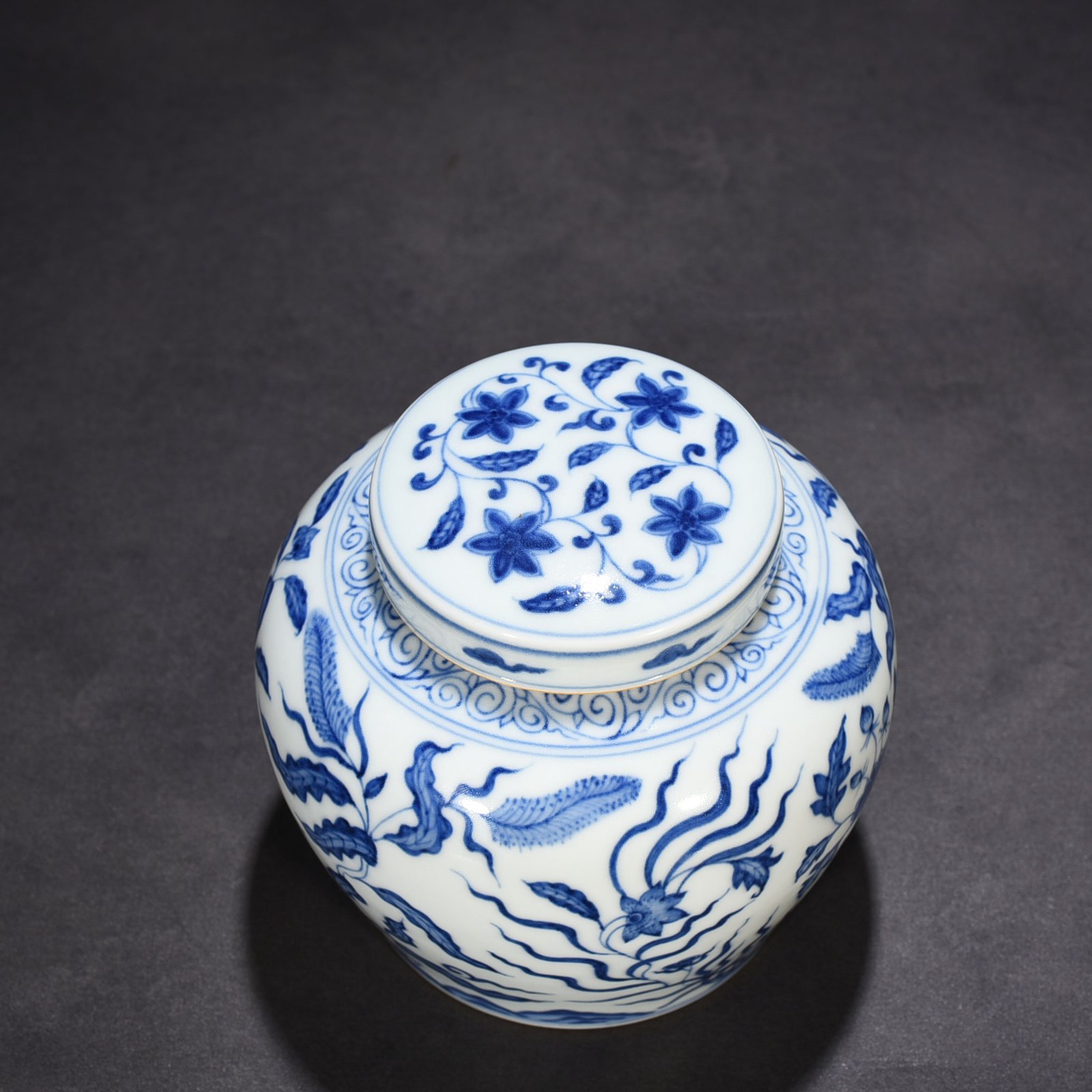 Ming Dynasty Chenghua blue and white nine-autumn Tianzi jar