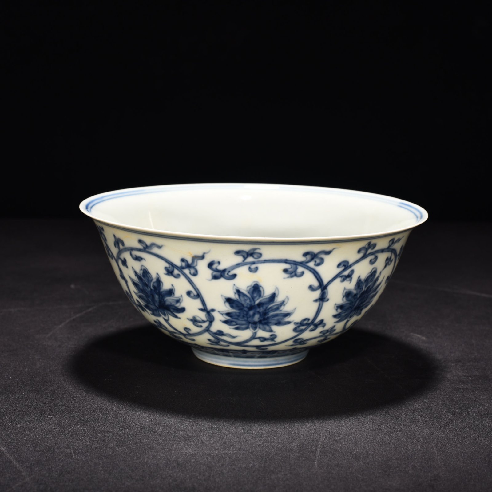 Ming Dynasty Chenghua blue and white palace bowl with lotus