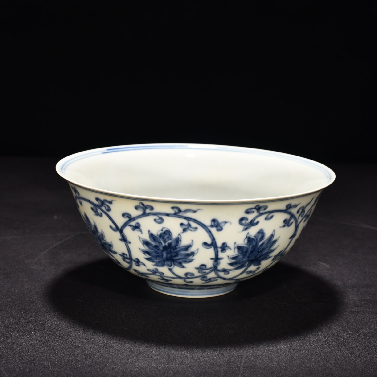 Ming Dynasty Chenghua blue and white palace bowl with lotus