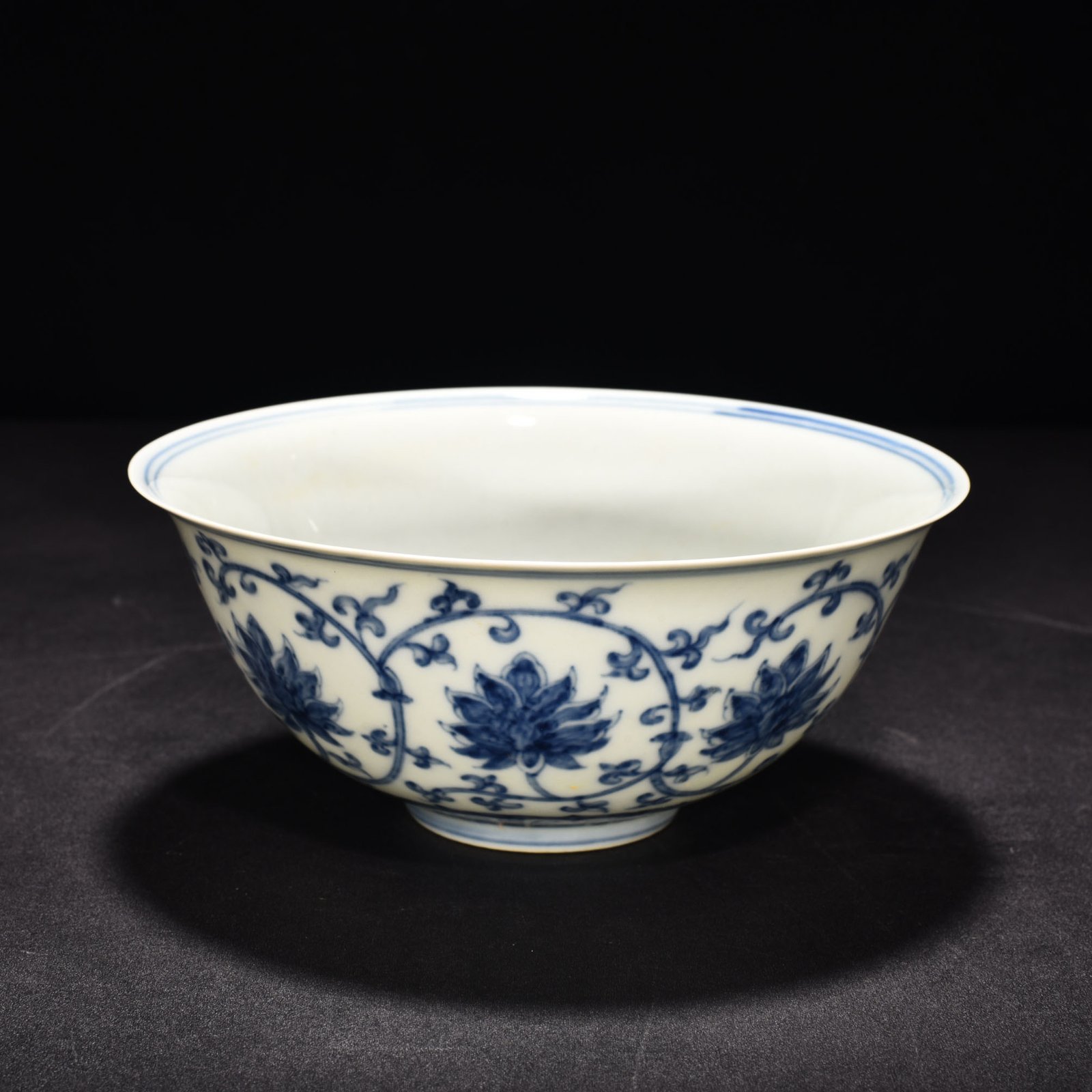 Ming Dynasty Chenghua blue and white palace bowl with lotus