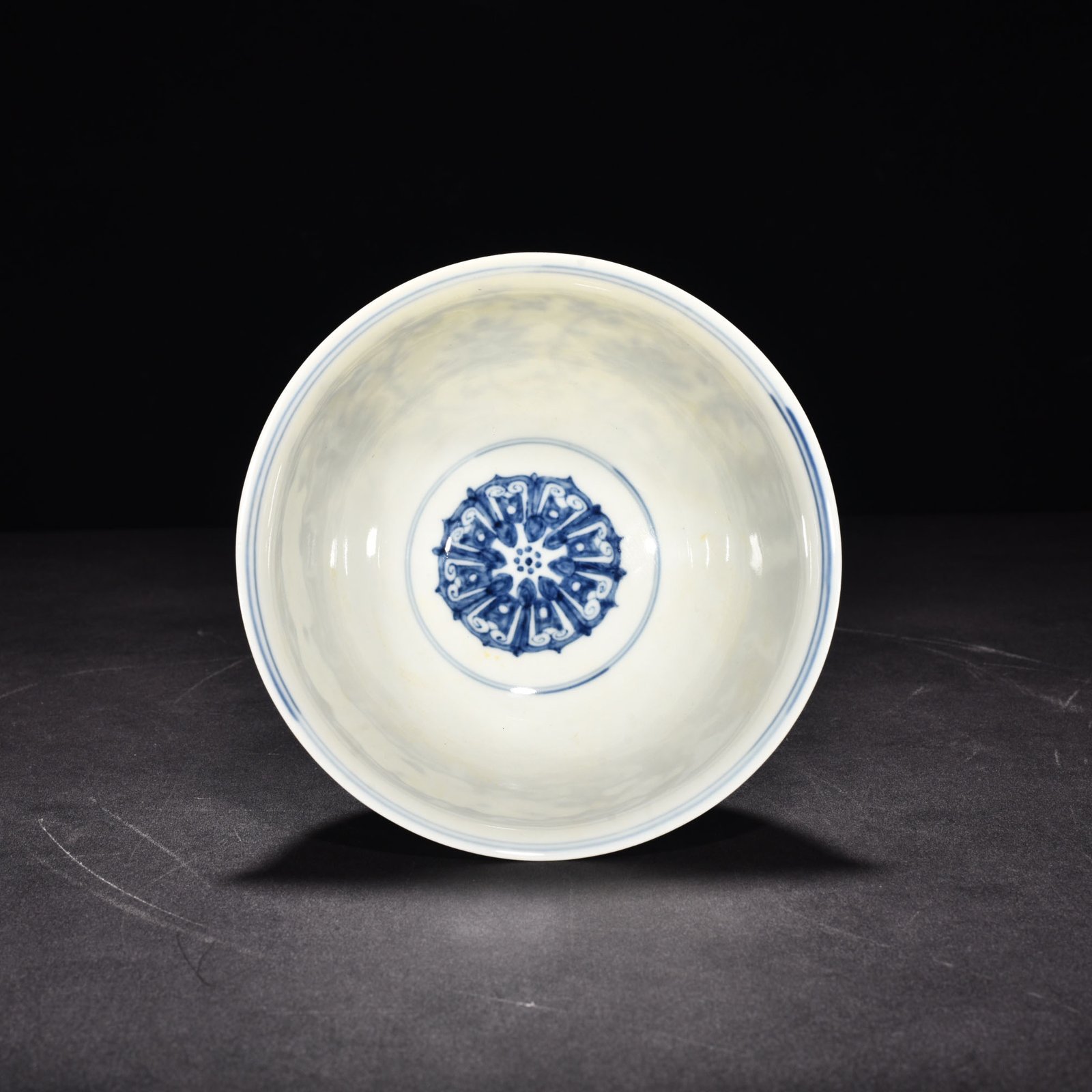 Ming Dynasty Chenghua blue and white palace bowl with lotus