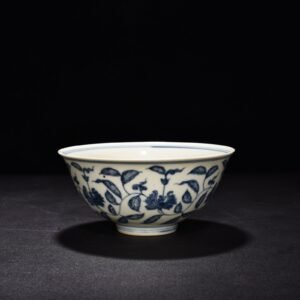 Ming Dynasty Chenghua blue and white palace-style bowl with florals