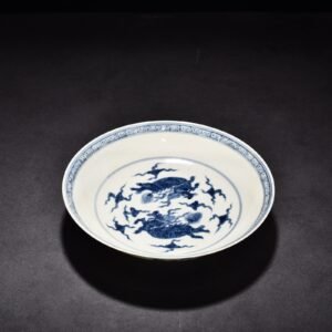 Ming Dynasty Chenghua blue and white unicorn plate