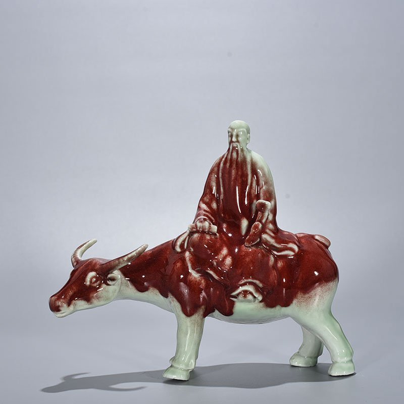 Ming Dynasty Yongle ruby ​​red glaze Laozi Chuanguan
