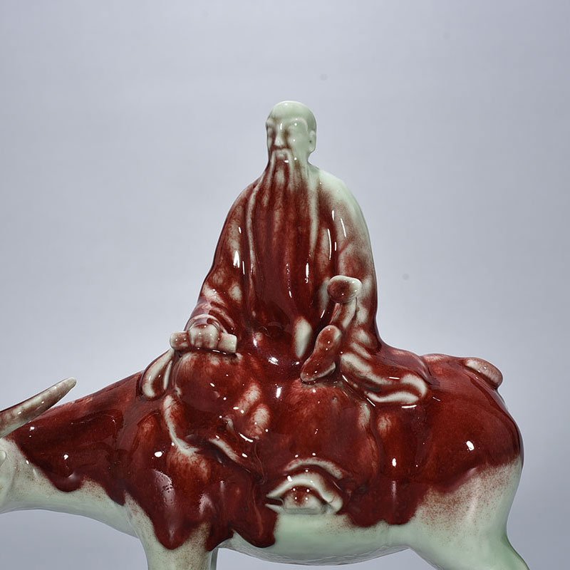Ming Dynasty Yongle ruby ​​red glaze Laozi Chuanguan