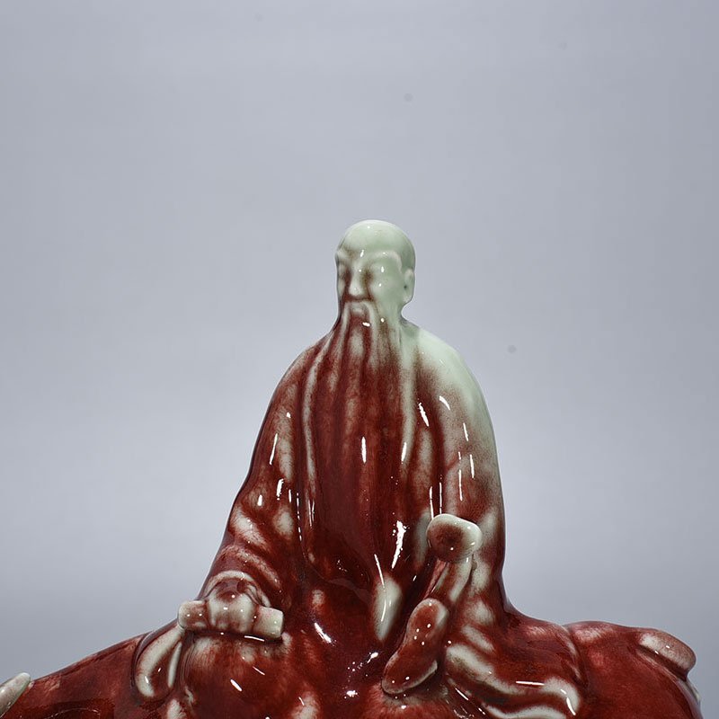 Ming Dynasty Yongle ruby ​​red glaze Laozi Chuanguan