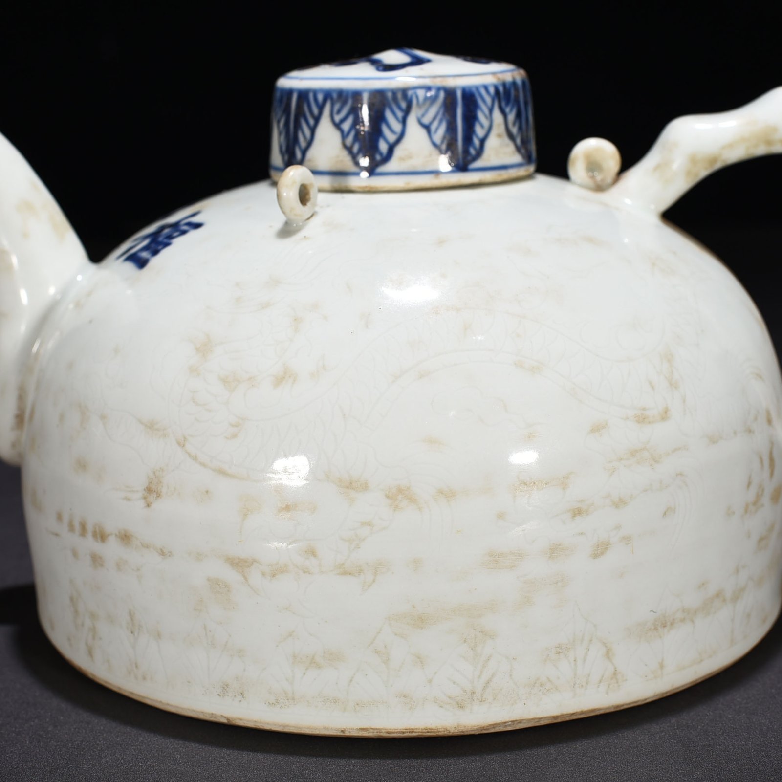 Ming Dynasty Yongle Privy Council style sweet white glaze bamboo pot