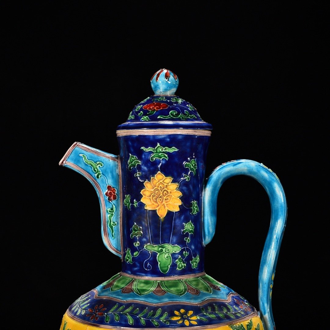 Ming Dynasty Yongle enamel ware with unicorn