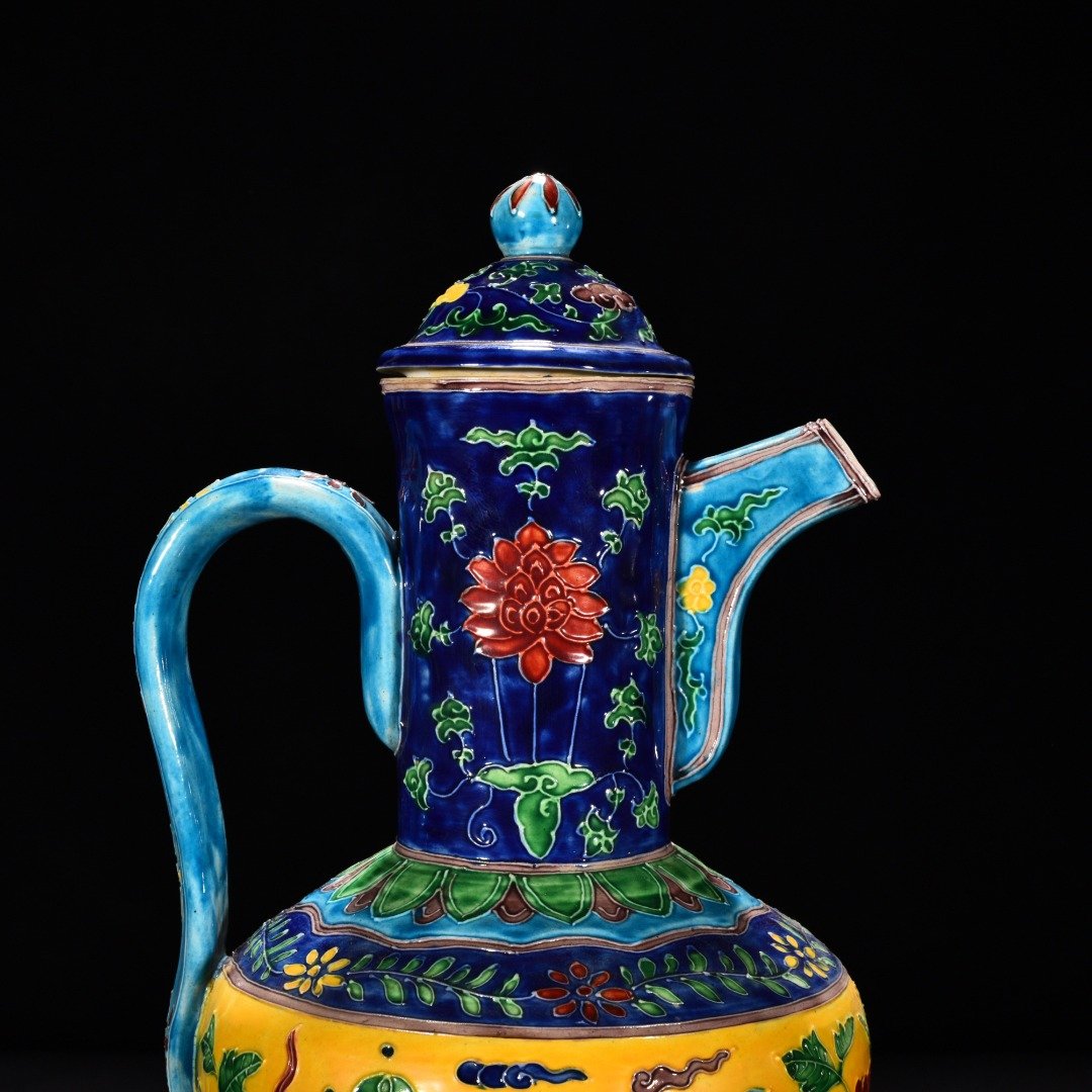 Ming Dynasty Yongle enamel ware with unicorn
