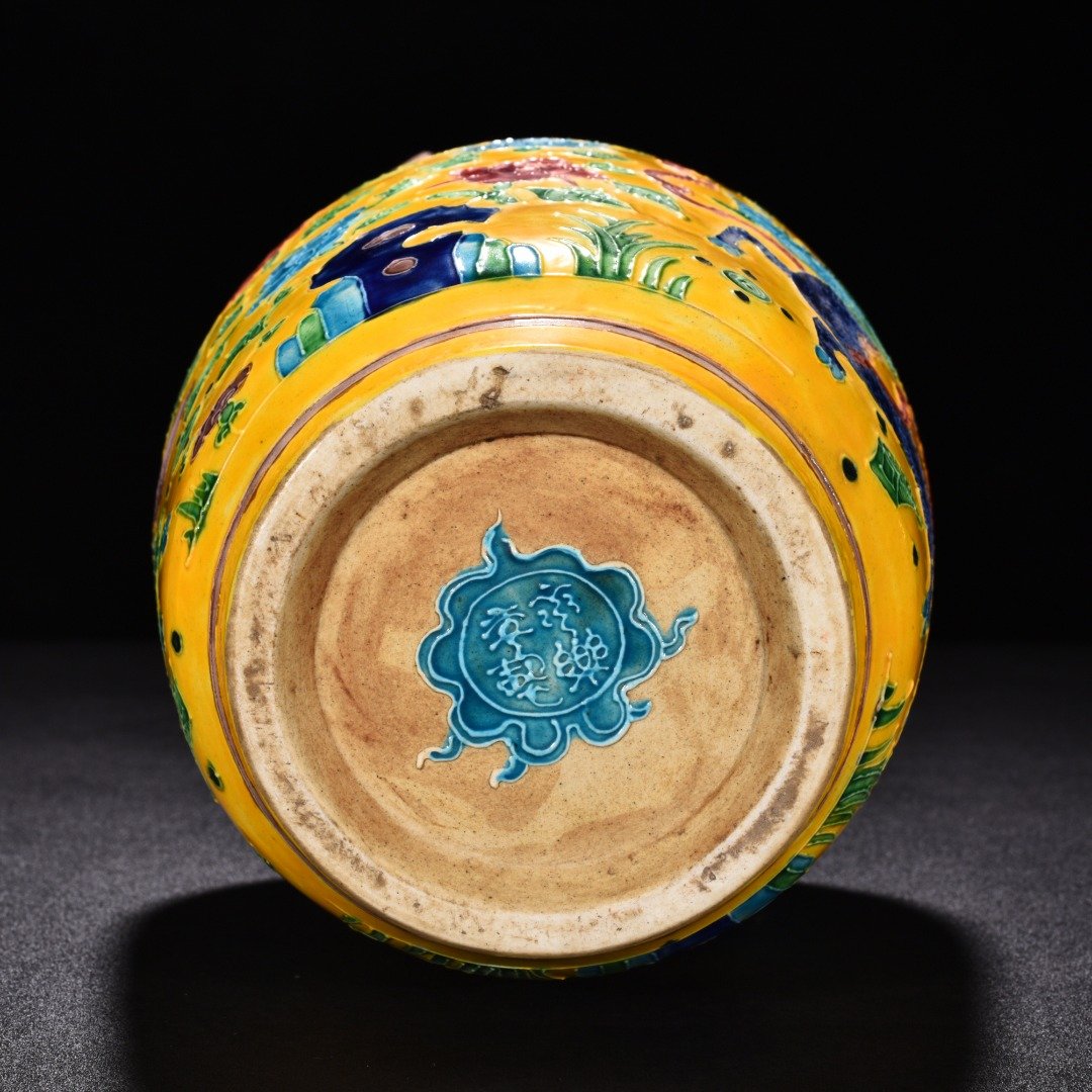 Ming Dynasty Yongle enamel ware with unicorn