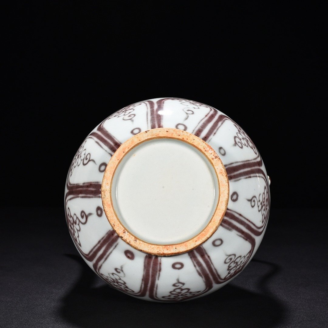 Ming Dynasty Yongle underglaze red pine bamboo and plum ewer