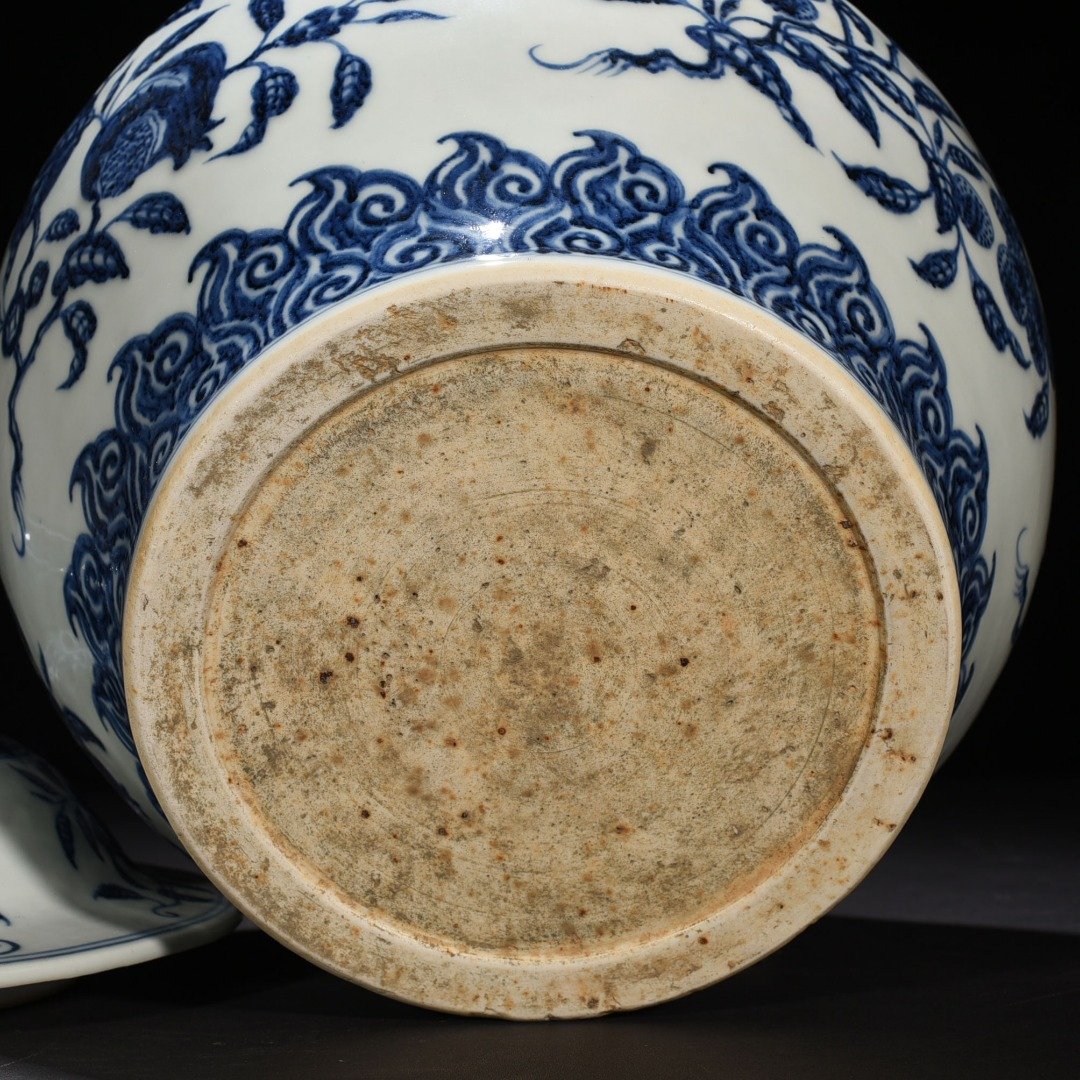 Ming Dynasty Yongle blue and white general jar with broken branches