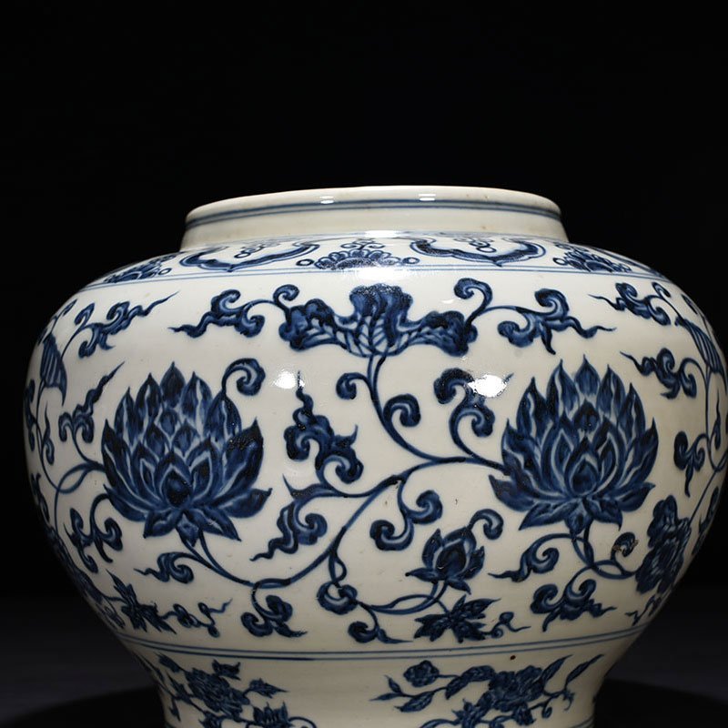 Ming Dynasty Yongle blue and white jar with lotus