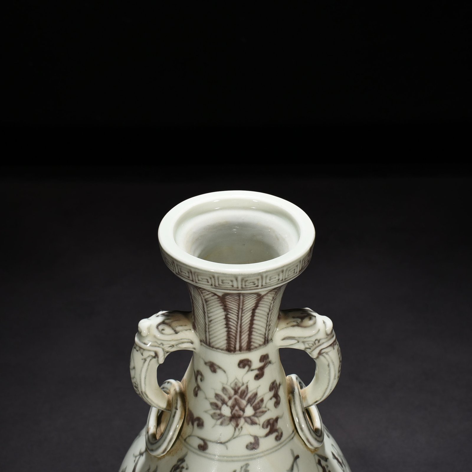 Ming Dynasty Hongwu underglaze red poetry amphora