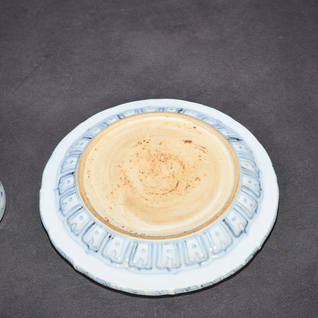 Ming Dynasty Hongwu blue and white teacup with intertwining branches and florals