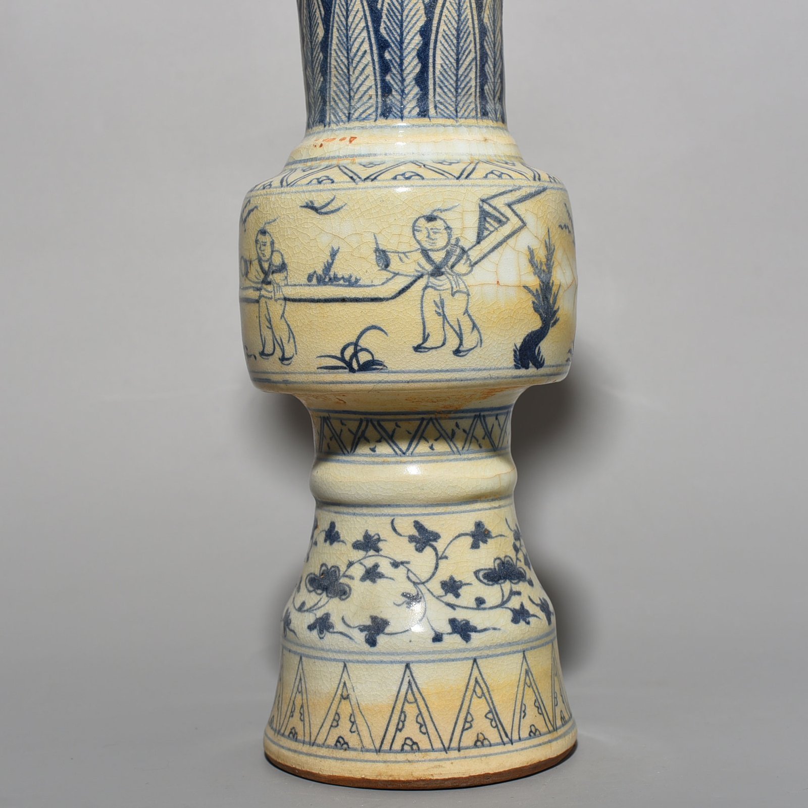 Ming Dynasty blue and white baby play flower cup