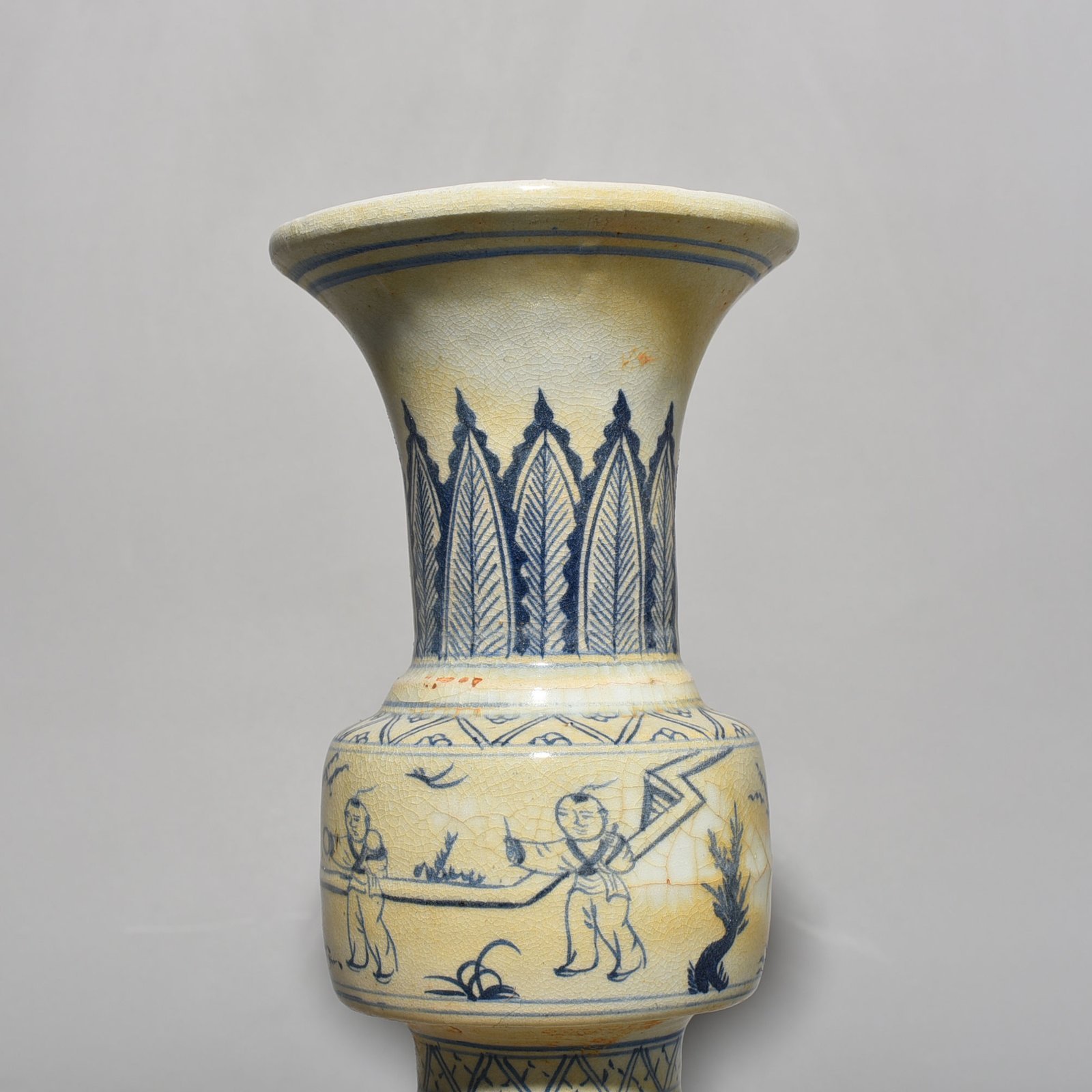 Ming Dynasty blue and white baby play flower cup