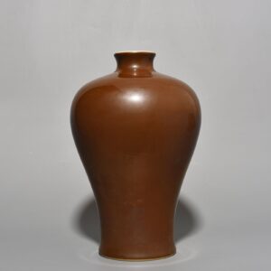 Qing Dynasty Purple gold glazed plum vase