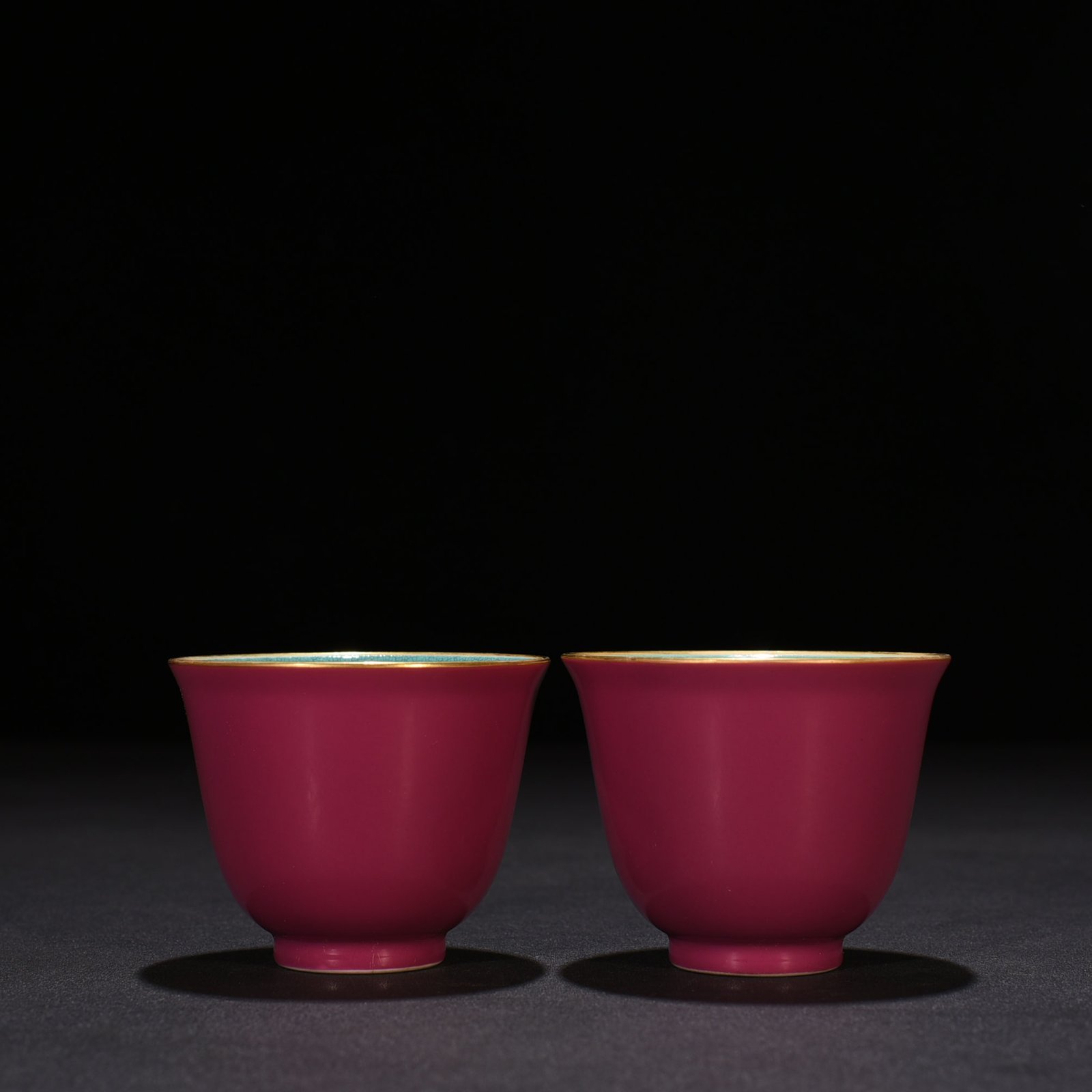 Qing Dynasty Qianlong rouge red glaze cup