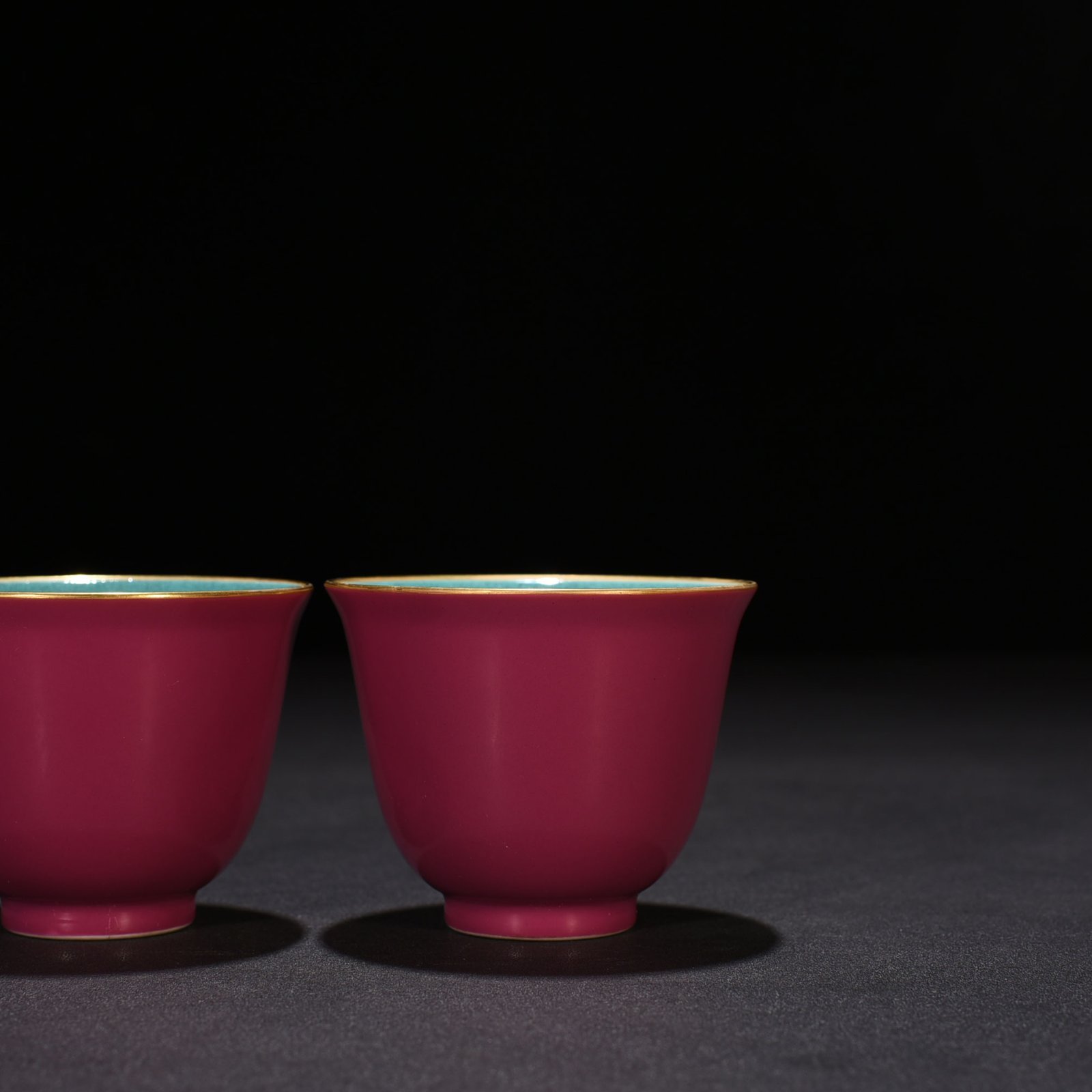 Qing Dynasty Qianlong rouge red glaze cup