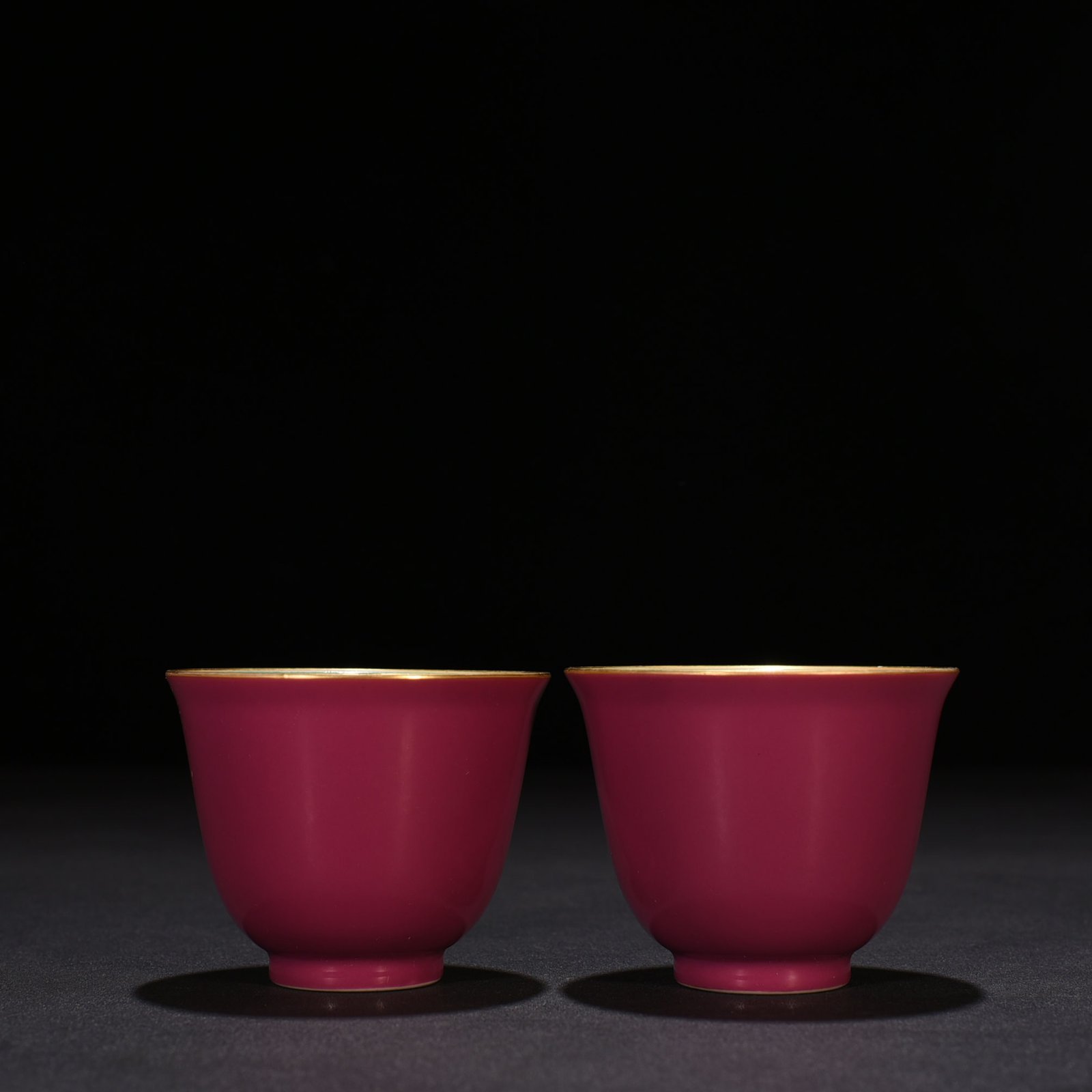 Qing Dynasty Qianlong rouge red glaze cup