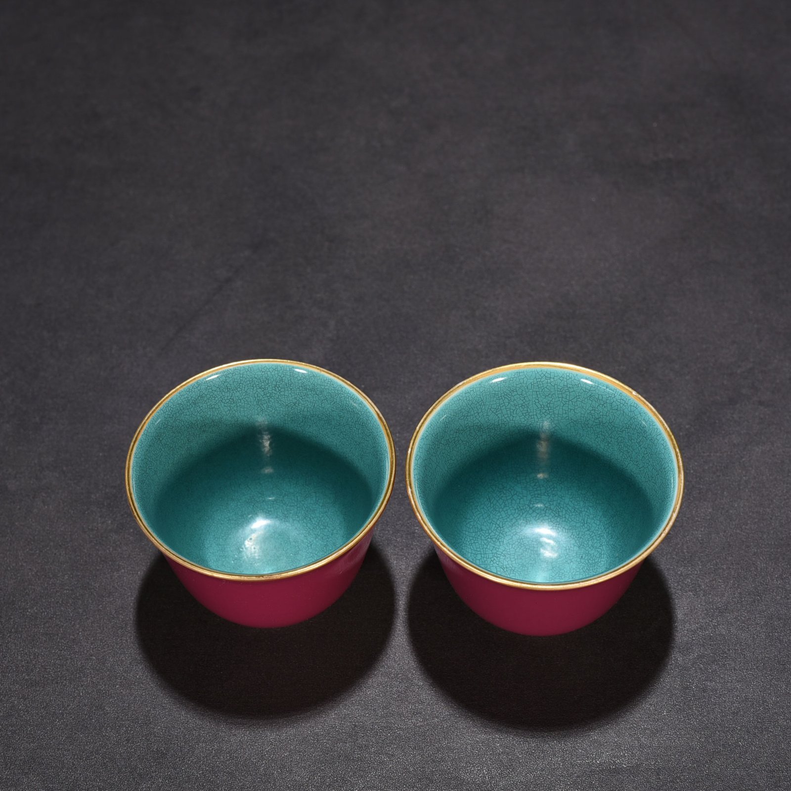 Qing Dynasty Qianlong rouge red glaze cup