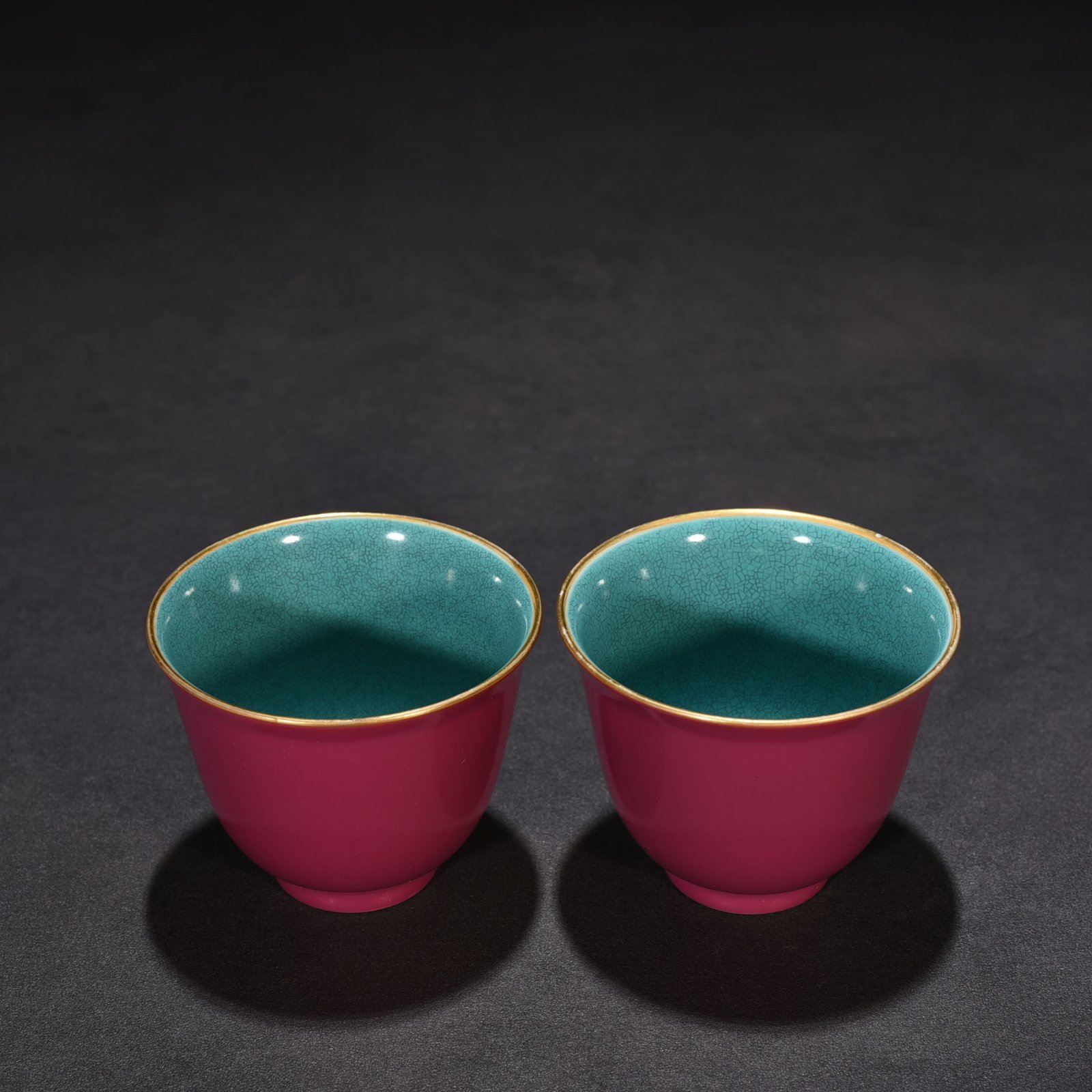 Qing Dynasty Qianlong rouge red glaze cup