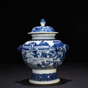 Qing Dynasty Qianlong Blue and White General Jar
