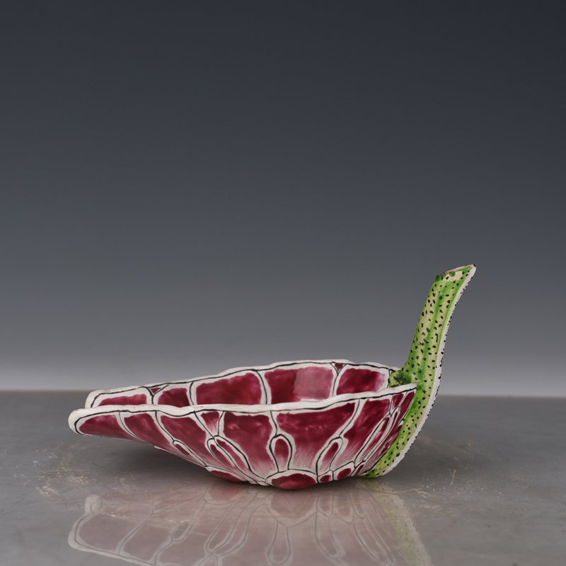 Qing Dynasty Guangxu Pastel Lotus Style Autumn Cup