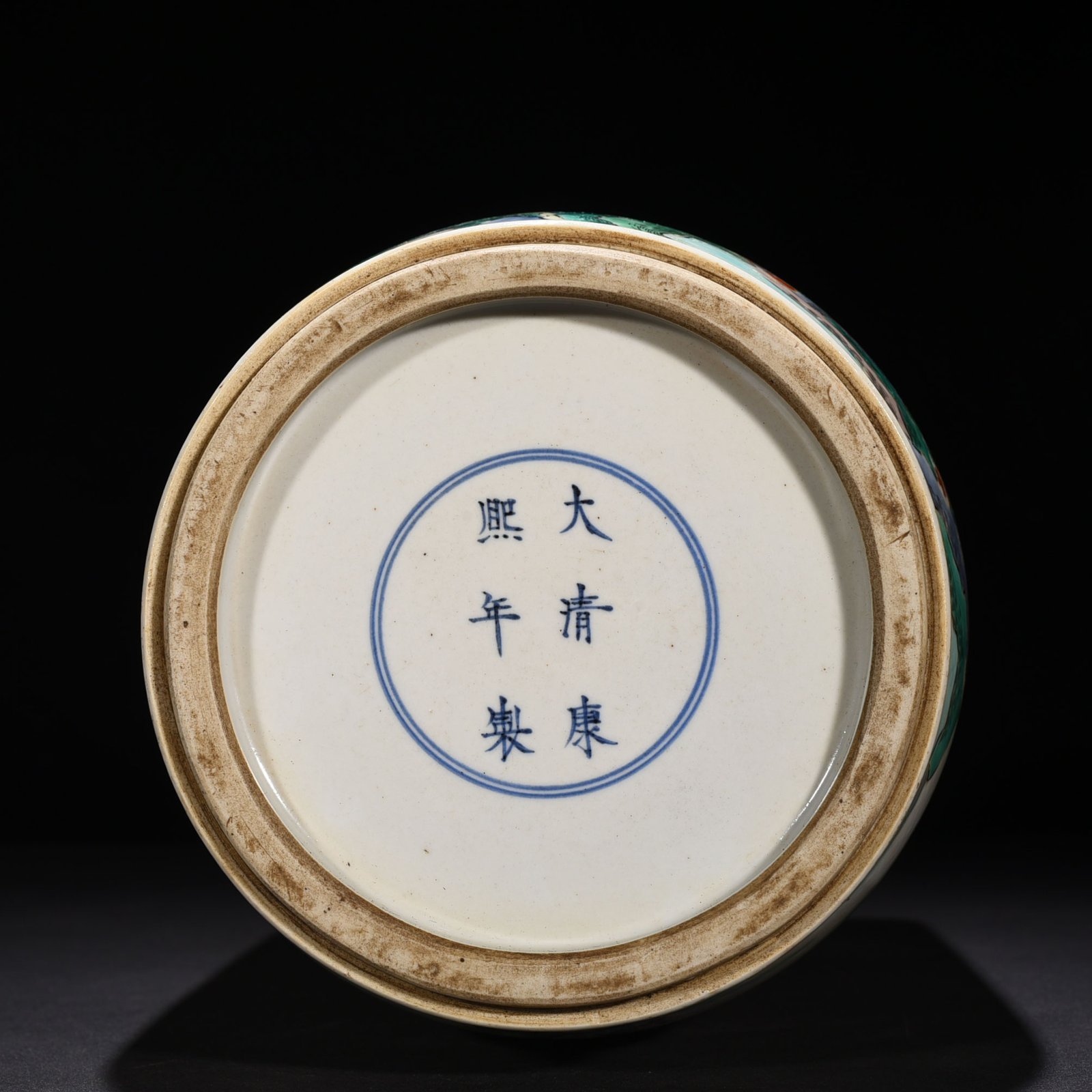 Qing Dynasty Kangxi colorful broken willow robe character story hammer vase