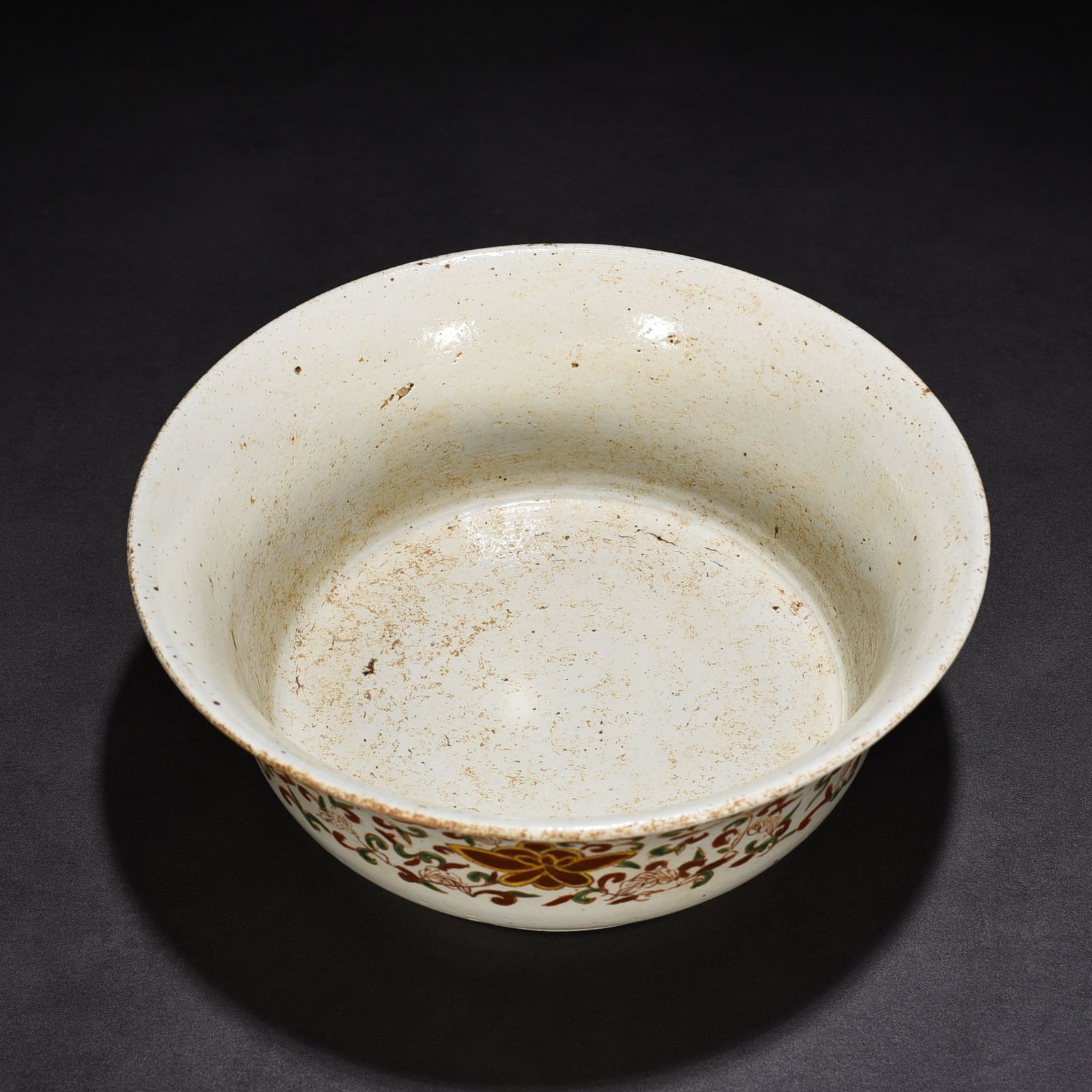 Qing Dynasty Kangxi colorful flower bowl