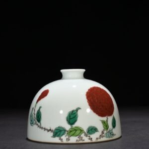 Qing Dynasty Kangxi Five-color Underglaze Red Flower