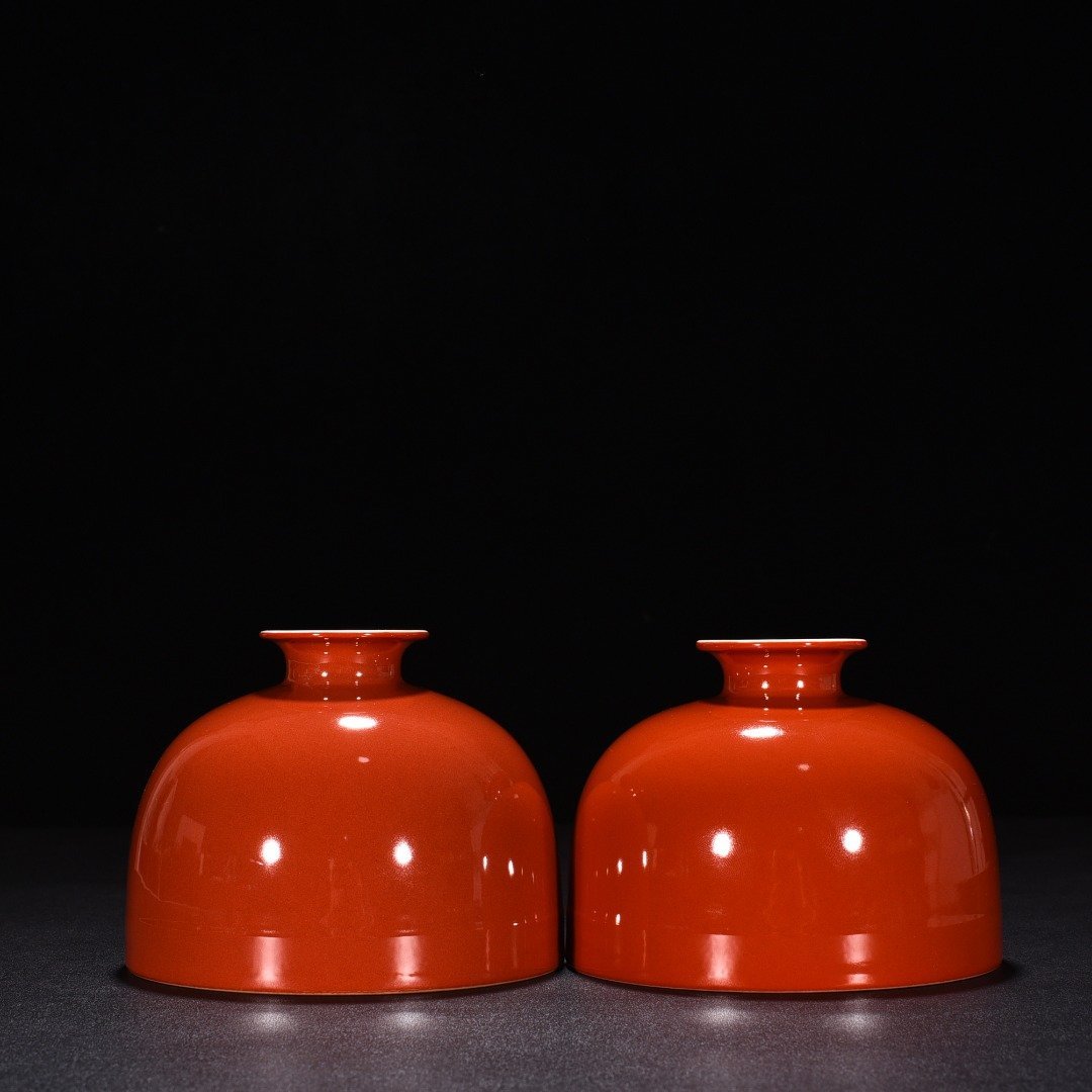 Qing Dynasty Kangxi red glaze Taibai statue