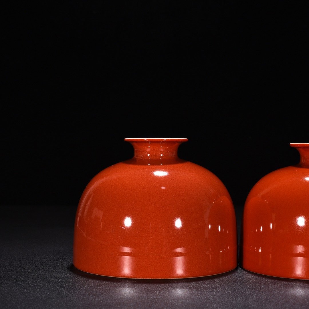 Qing Dynasty Kangxi red glaze Taibai statue