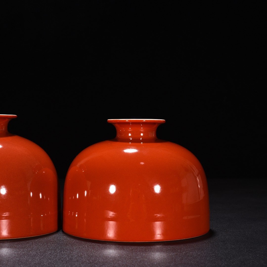 Qing Dynasty Kangxi red glaze Taibai statue