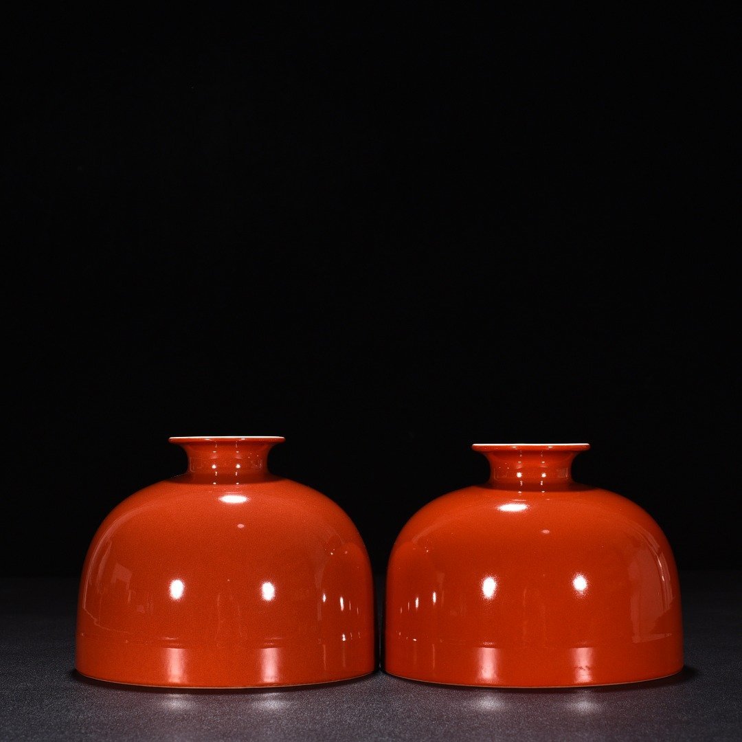 Qing Dynasty Kangxi red glaze Taibai statue