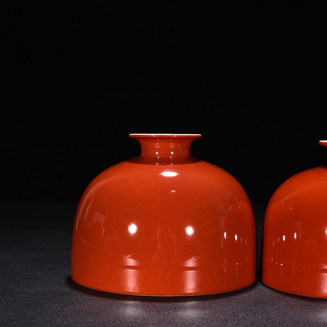 Qing Dynasty Kangxi red glaze Taibai statue