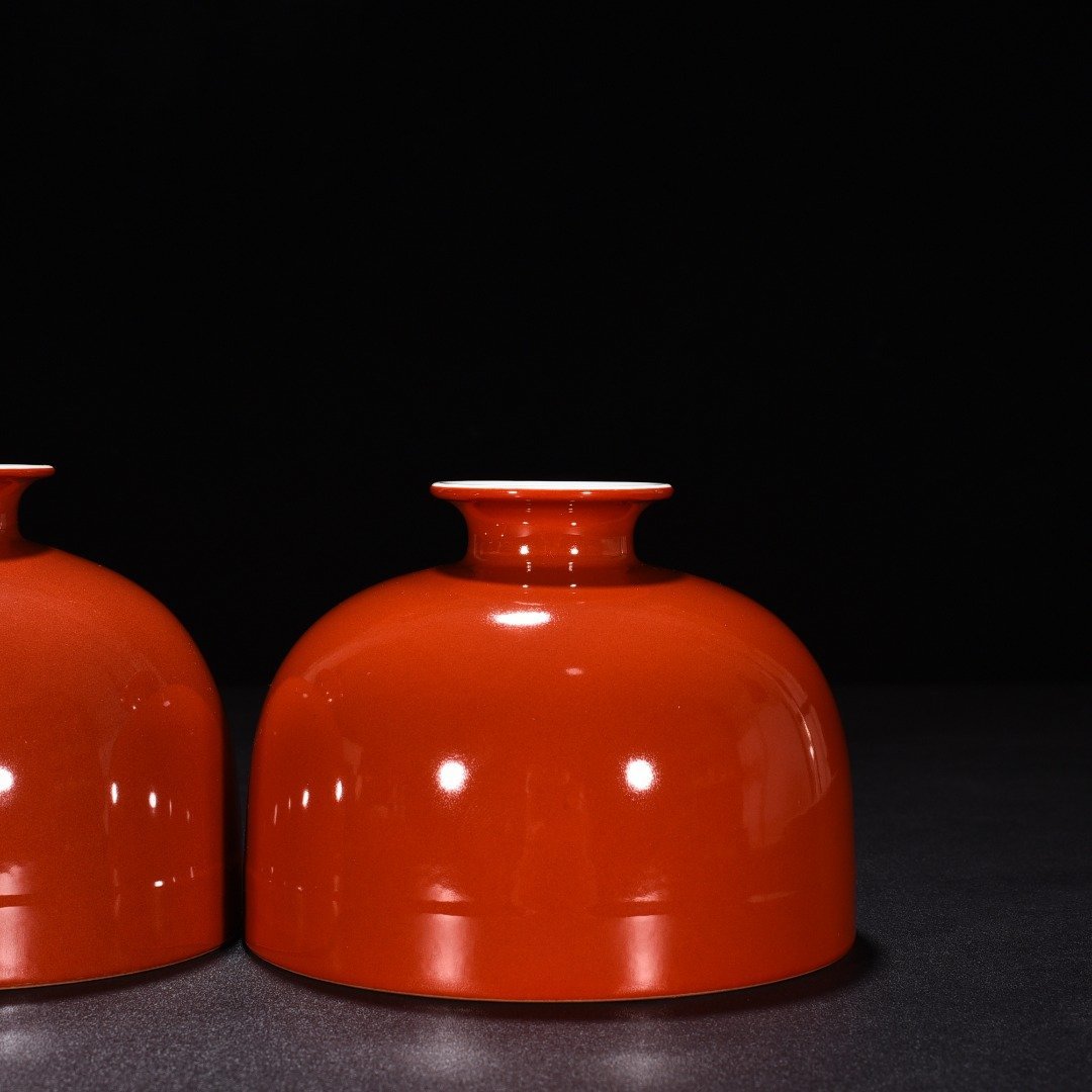 Qing Dynasty Kangxi red glaze Taibai statue