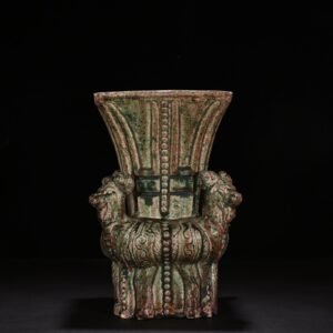Qing Dynasty Kangxi Cowpea Red Beauty Drunken Siyang Fangzun