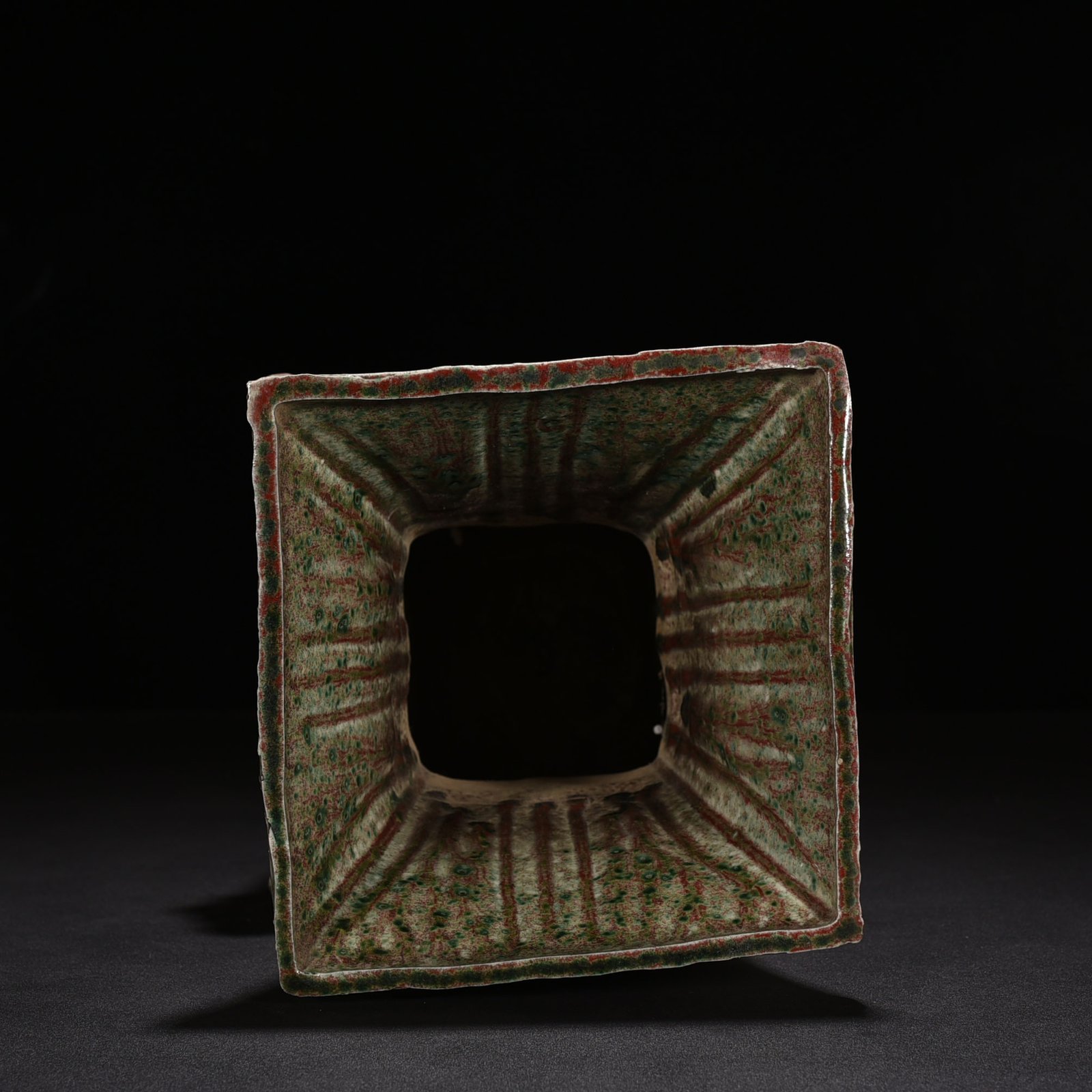 Qing Dynasty Kangxi Cowpea Red Beauty Drunken Siyang Fangzun