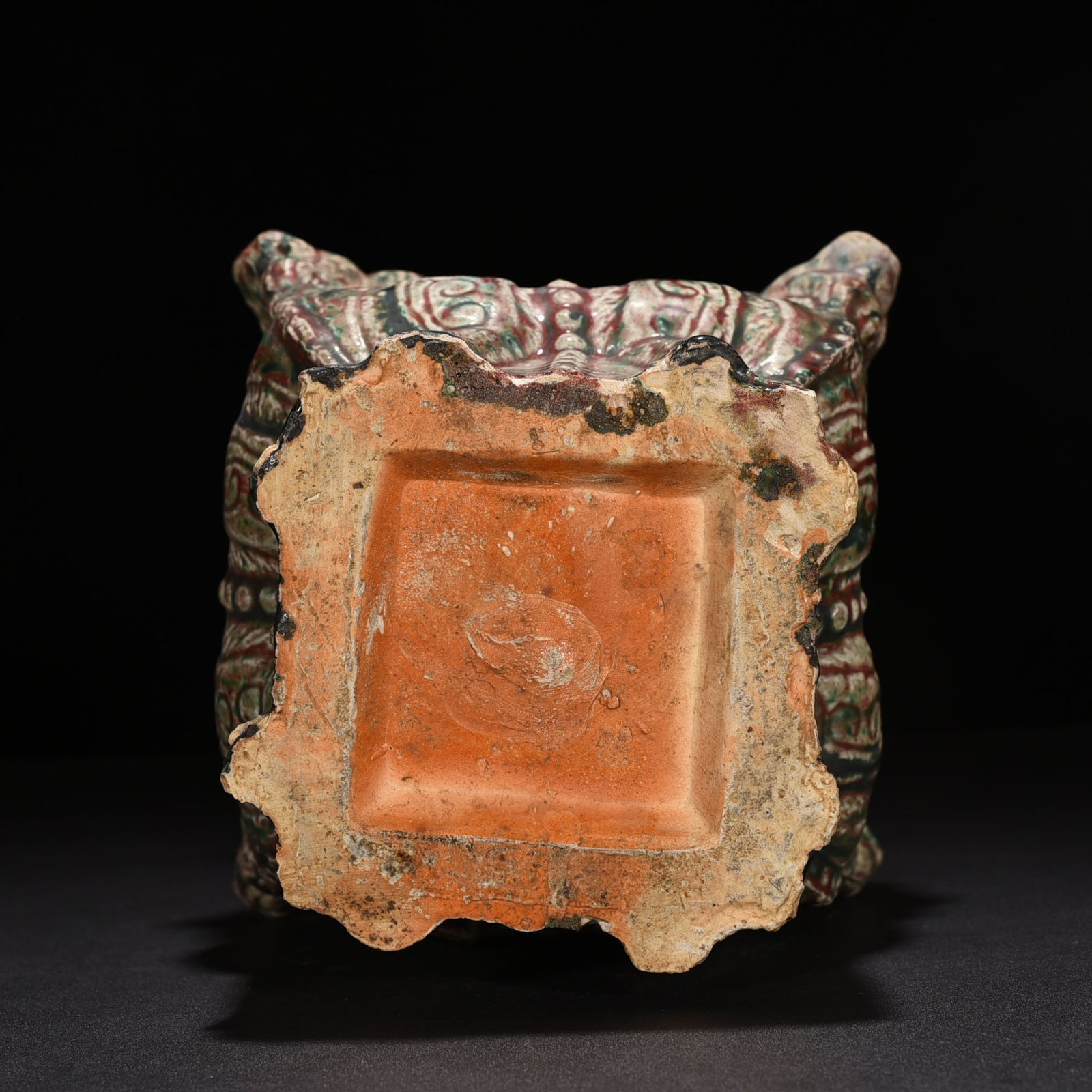 Qing Dynasty Kangxi Cowpea Red Beauty Drunken Siyang Fangzun