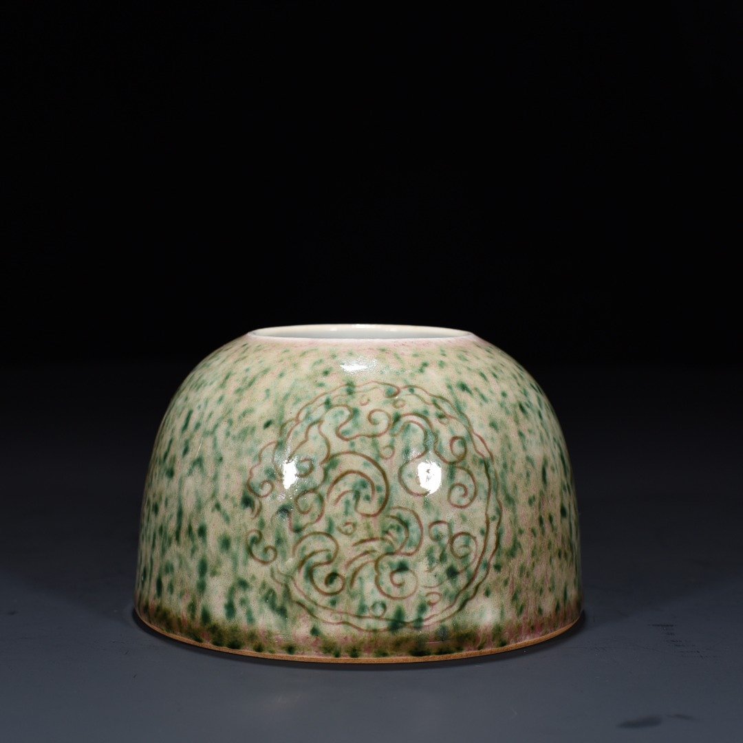 Qing Dynasty Kangxi Cowpea Red Beauty Drunken Horseshoe Zun