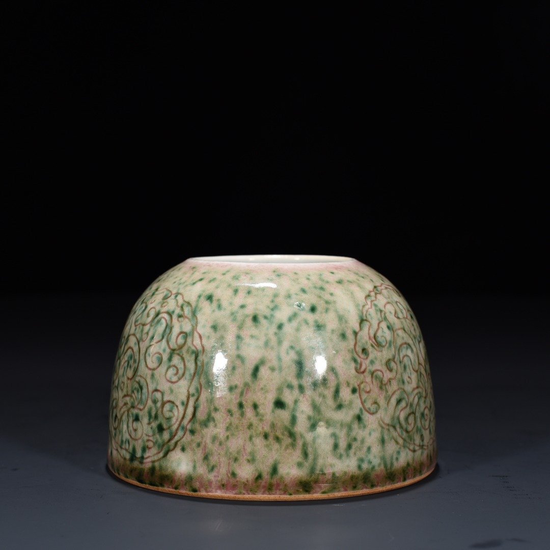 Qing Dynasty Kangxi Cowpea Red Beauty Drunken Horseshoe Zun