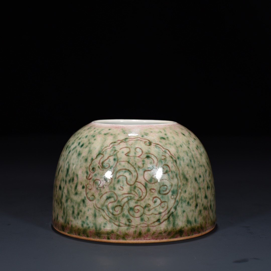 Qing Dynasty Kangxi Cowpea Red Beauty Drunken Horseshoe Zun