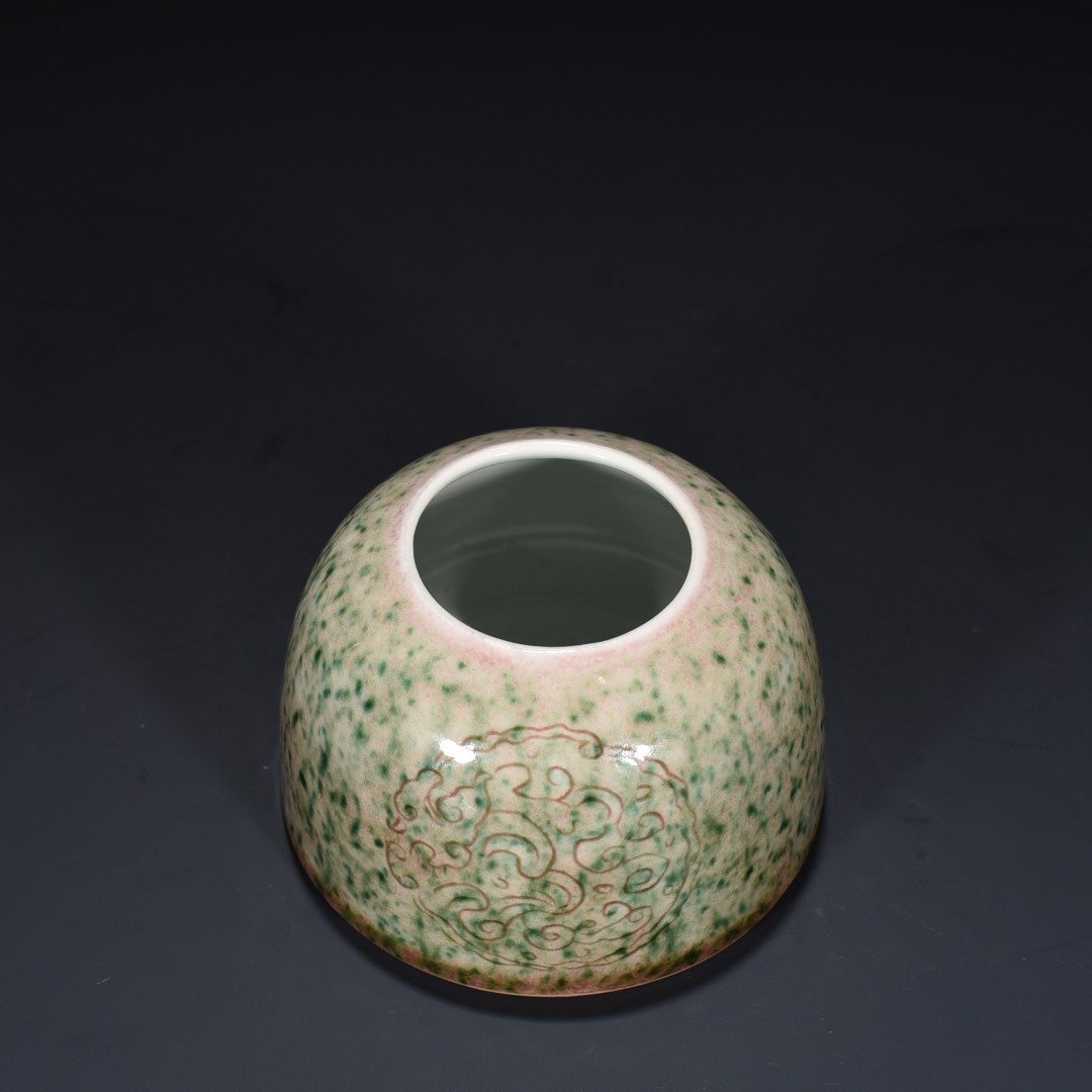 Qing Dynasty Kangxi Cowpea Red Beauty Drunken Horseshoe Zun